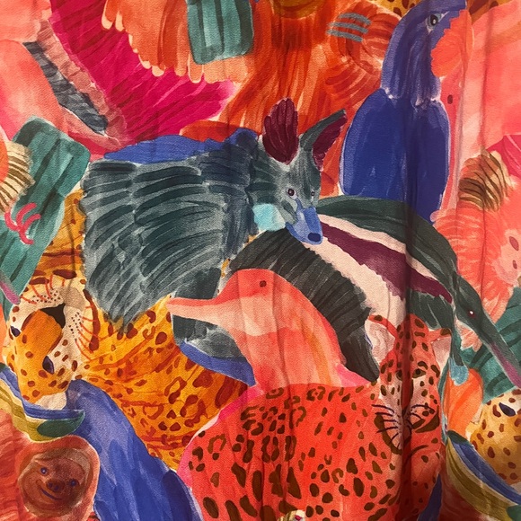 Farm Rio Vibrant Animal Print Shirt - Picture 9 of 9